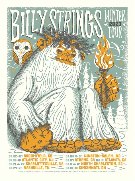 BILLY STRINGS - 2023 Winter Tour Poster | Furturtle Show Prints