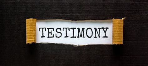 Testimony Symbol. the Word `Testimony` Appearing Behind Torn Black Paper. Beautiful Black ...