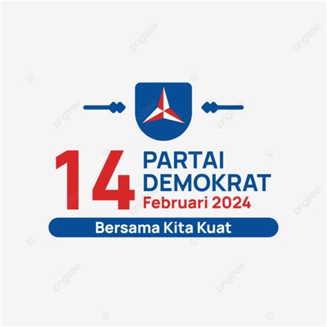 Gambar 14 Februari 2024 Pemilu Serentak Logo Partai Demokrasi Download Elemen Gratis Vektor ...