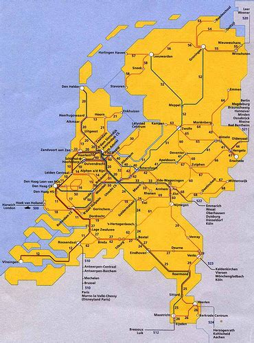 Holland Dutch train / rail maps