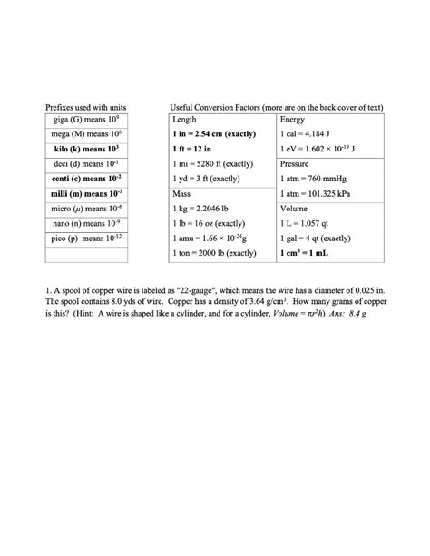 Solved Prefixes used with units giga (G) means 10° mega (M) | Chegg.com