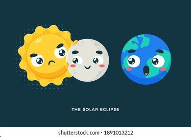 Solar Eclipse Isolated Vector Illustration Stock Vector (Royalty Free ...