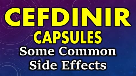 Cefdinir side effects | common side effects of cefdinir | cefdinir capsule side effects - YouTube