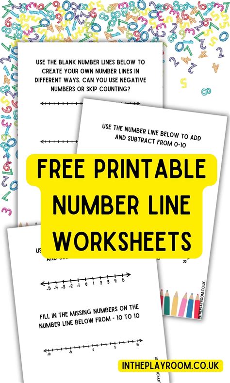 Free Printable Blank Number line Worksheets - In The Playroom