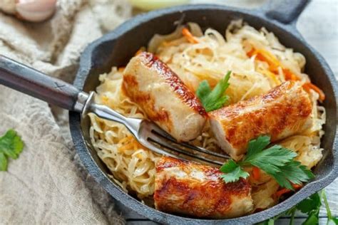 Slow Cooker Sausage and Sauerkraut - Brooklyn Farm Girl