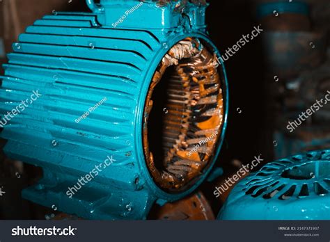 Broken Disassembled Electric Motor Stator Under Stock Photo 2147371937 ...