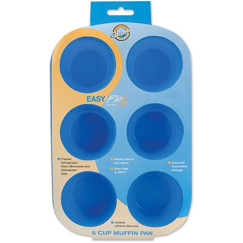 Wilton Easy-Flex Silicone Muffin Pan (6 Cup)