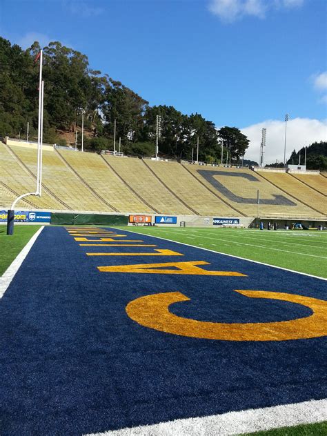 In the Cal Bears end zone at Memorial Stadium California Golden Bears, Cal Bears, Berkeley ...