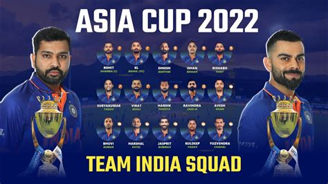 Asia Cup 2022 : Team India Squad for Asia Cup 2022 | Rohit | Virat | Kl ...