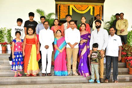 Telangana CM KCR in his Official Residence Performed Vehicle Pooja ...