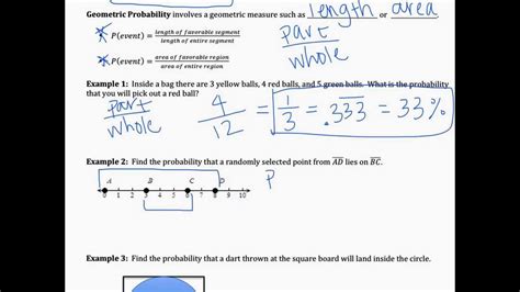 11.7 Geometric Probability - YouTube