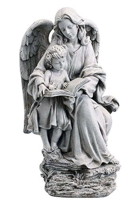 Guardian Angel With Child Garden Statue | Angel statues, Garden statues ...