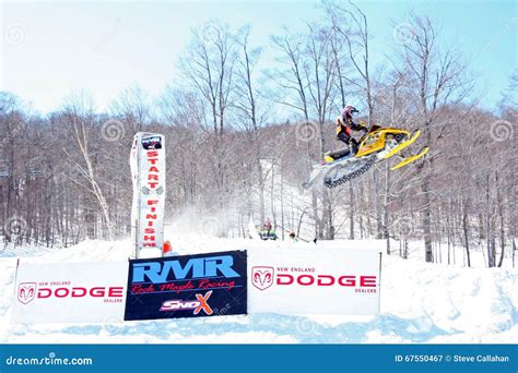 Rock Maple Racing Snowmobile Races Vermont Editorial Photography ...