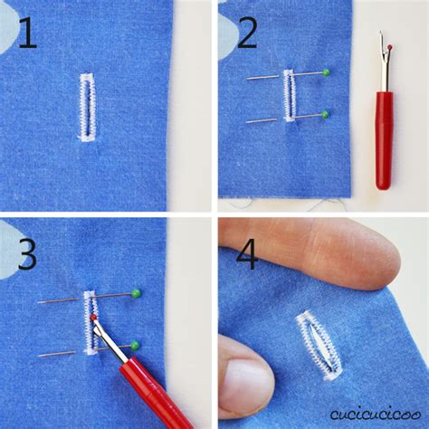 Sewing lesson: How to sew a buttonhole - Cucicucicoo