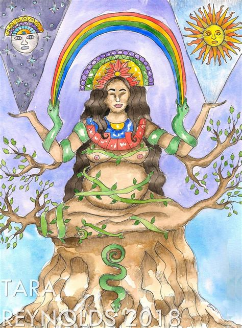 Goddess Pachamama Original Watercolor Painting Inca Goddess - Etsy