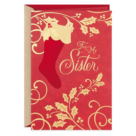 Wishing You Joy and Peace Christmas Card for Sister - Greeting Cards - Hallmark