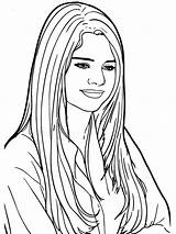 Selena Gomez coloring Pages sketch template
