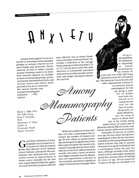 (PDF) Perceptions of anxiety among mammography patients: a survey of mammography technicians