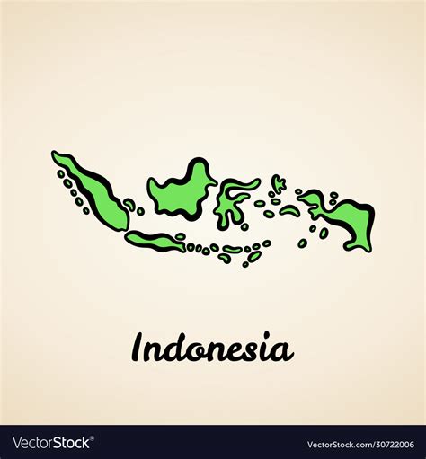 Indonesia Outline Map Royalty Free Vector Image | The Best Porn Website