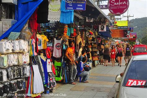 Patong Beach, Phuket, Thailand. The main beach road in Patong Beach is completely lined with ...