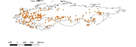 Geographic distribution of gulag camps on the territory of the former ...