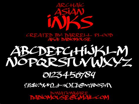 Archaic Asian Inks Font | dafont.com