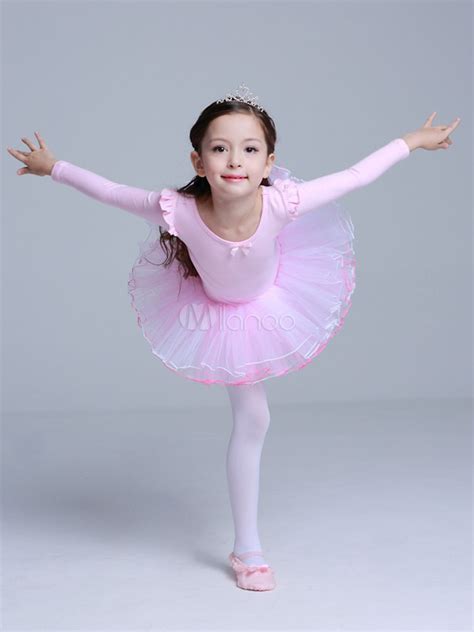 Ballet Dance Costumes Pink Organza Ballerina Costume For Kids ...