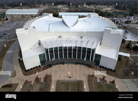 An aerial view of Simon Skjodt Assembly Hall on the campus of Indiana University, Monday, Mar. 1 ...