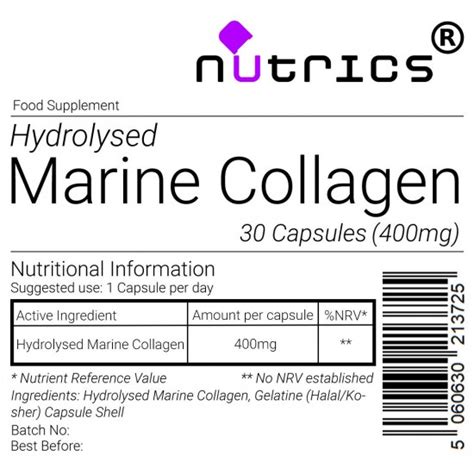 MARINE COLLAGEN 400mg Capsules Anti Wrinkle Supplement