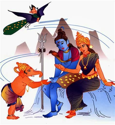 Ganesh and Kartikeya quarrel