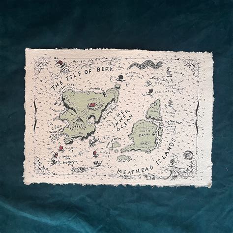 Map of Berk, Map of Berk How to Train Your Dragon Map, Reproduction on 100% COTTON A3 Paper - Etsy