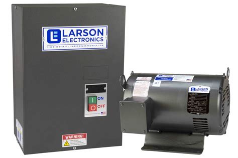 Larson Electronics - Rotary Phase Converter for 5HP Hard Loads, 240V 1PH to 3PH, 13.1 Amps ...