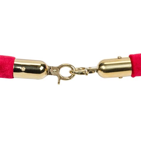 Aarco Red 8' Stanchion Rope with Brass Ends for Rope Style Crowd Control TR-12