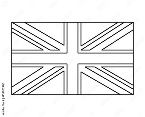 uk flag, england symbol outline vector symbol icon design. Stock Vector | Adobe Stock