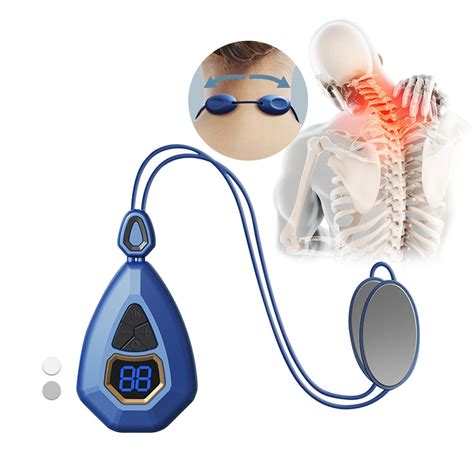 Smart Neck Massager Heating EMS Pulse Neck Massage Apparatus Heat Electric Mini Back Body ...