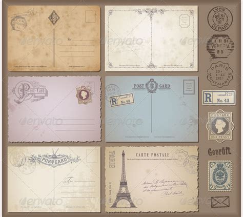 35+ Best Vintage Postcard Design Templates for Inspirations | Free ...