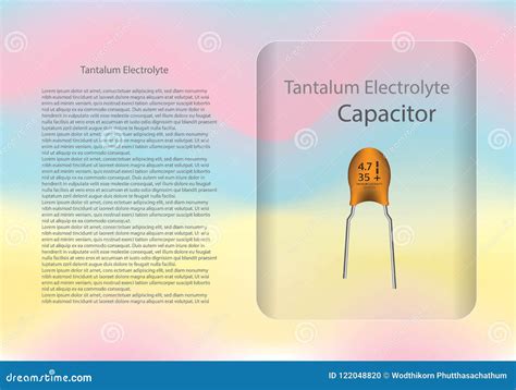 Tantalum Electrolyte Capacitor Diagram. Vector Illustration | CartoonDealer.com #122048820