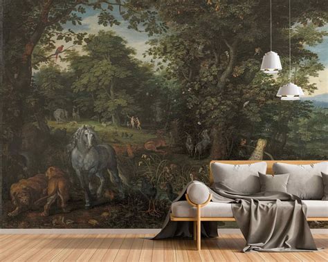 The Garden of Eden by Jan Brueghel Wall Mural Renaissance Art Wall ...