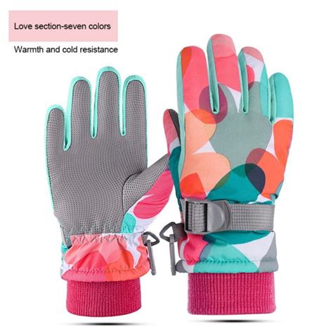 FANTADOOL Ski Gloves Kids, Winter Waterproof Snow Gloves Non-Slip ...