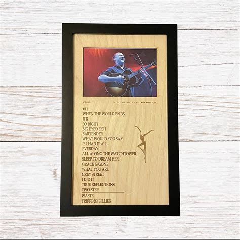 Concert Setlist and Photo Framed Wood Sign | Etsy