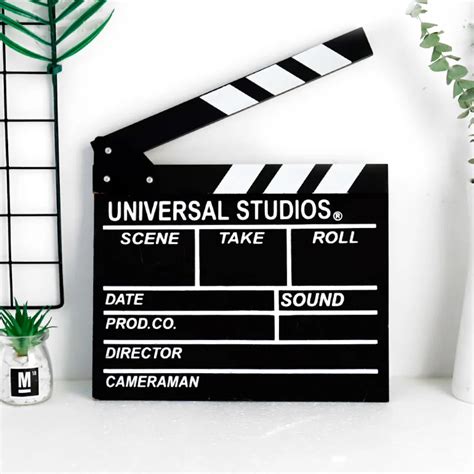 Creative wooden movie board cover English black large board photography ...