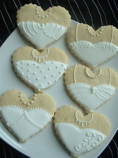 Wedding Cookies - Bride And Groom Heart Cookies - 1 Dozen #2070918 - Weddbook