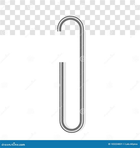 Realistic Paper Clip on Paper. Paperclip Isolated on White Background ...