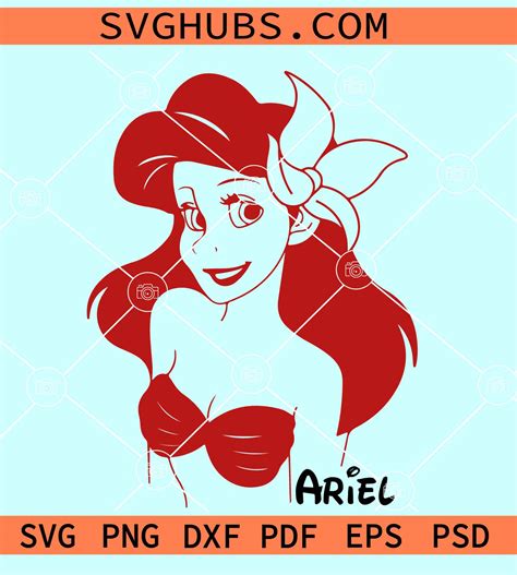 Disney Ariel SVG, Ariel svg, the bubbles svg, Ariel silhouette svg