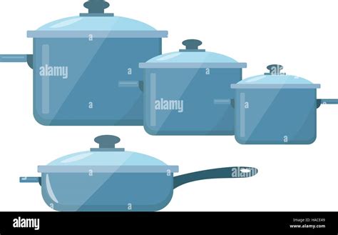 Aluminium pots pans Stock Vector Images - Alamy