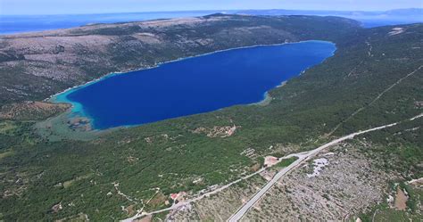 Aerial view of Lake Vrana, largest lake in Croatia 1299249 Stock Video ...