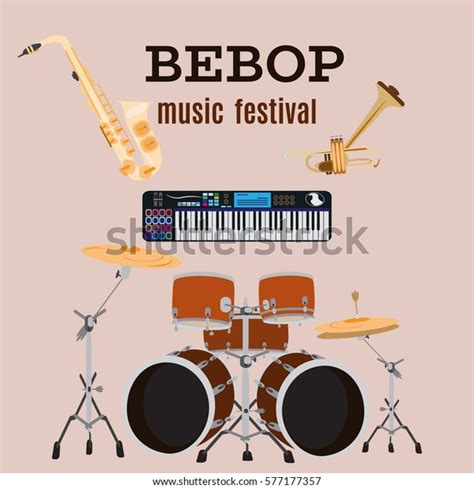 Vector Set Bebop Jazz Music Instruments Stock Vector (Royalty Free) 577177357 | Shutterstock