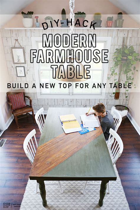 DIY HACK : Modern Farmhouse Table Top | East Coast Creative