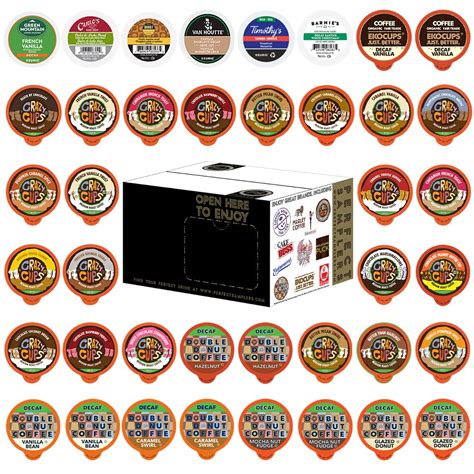 Flavored Decaf Coffee Pods Variety Pack, Great Mix of Decaffeinated ...