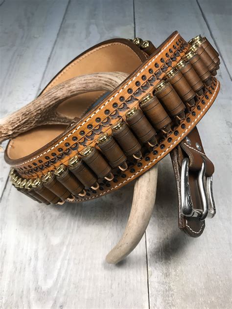 MADE IN CANADA Leather Cartridge Belt / Cowboy Western *Free Shipping ...